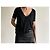Top nero Dagmar kimono scollo a V - maniche corte T. XS - vista 13
