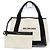 Borsa Balenciaga Cabas S blu navy Nero Bianco sporco