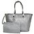 Bolso tote de piel de ternera plateada Chanel On the Road Plata