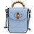 Zaino in pelle Gucci Bamboo, borsa a mano, borsa a spalla Blu