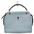 Borsa in pelle da donna Fendi Dotcom 8BN293 Blu chiaro