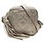 LOEWE Mini Metallico Argento in Pelle di Capra Anagramma con Frange a Tracolla