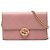 Portafoglio Gucci Pink Guccissima con catena Interlocking G Rosa