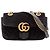 Borsa a Spalla Gucci GG Marmont Matelassé in Velluto Nero Piccola