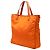 Borsa Prada in tessuto con rifiniture saffiano arancione e logo oro - vista 2