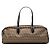 Fendi Braune Zucchino Canvas-Handtasche Beige