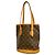 Louis Vuitton Monogram Bucket PM Tote Bag Brown