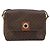 Céline Celine Vintage Macadam Circle Logo Canvas and Leather Marrone