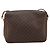 Céline Celine Vintage Macadam Circle Logo Canvas and Leather Marrone - vista 2