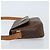Céline Celine Vintage Macadam Circle Logo Canvas and Leather Marrone - vista 4