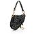 Saddle Borsa a sella media in tela leopardata Dior Nero - vista 2