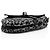 Saddle Borsa a sella media in tela leopardata Dior Nero - vista 4