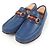 Mocassini in pelle Horsebit Gucci Blu
