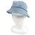 Cappello bucket in denim di cotone con logo in paillettes Chanel Blu Blu chiaro - vista 2