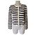 Céline Chaqueta de Punto Chasseur Rayas 100% Lana Blanco roto - vista 3