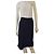 Falda midi asimétrica con volantes Balenciaga Paris Navy con cremallera dorada FR 38