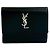 Yves Saint Laurent Black Leather Tri-fold Wallet