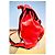 Roter MCM Rucksack mit Löwen-Applikation - Ansicht 5