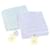 Hermès Serviette HERMES en coton 2 pièces blanche et bleu clair Auth 173276A  - vue 1