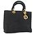 Borsa Canage in nylon nero e oro Christian Dior Auth bs33545 D'oro