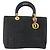 Borsa Canage in nylon nero e oro Christian Dior Auth bs33545 D'oro - vista 13