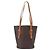 Céline Borsa tote in tela Macadam CELINE in pelle PVC marrone oro Auth ep13501 D'oro - vista 2