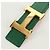 Hermès Cinturón HERMES Constance H de cuero 31,5"" Verde Rojo Auth 171197V Roja - vista 9
