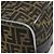 FENDI Zucca Canvas Kosmetiktasche Schwarz Braun Gold Auth ep13520 Golden - Ansicht 8