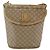 Céline Borsa a Spalla in Tela Macadam CELINE PVC Beige Oro Auth 173481 D'oro - vista 13