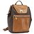 Céline CELINE Macadam Canvas Backpack PVC Leather Brown Gold Auth 169840 Golden