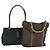 Borsa GUCCI Nylon 2 Set Kaki Nero Auth ti3748 Cachi