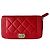 Chanel Boy Lambskin Leather Matelassè Zip Wallet Raspberry Red
