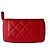 Chanel Boy Lambskin Leather Matelassè Zip Wallet Raspberry Red - view 4