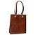 CARTIER Borsa a Mano Pelle Marrone Argento Auth 173509