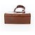 CARTIER Borsa a Mano Pelle Marrone Argento Auth 173509 - vista 5