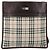 Borsa a Spalla Nova Check Burberry Canvas Beige Argento Auth 172244 - vista 13