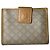 Céline Vintage Celine Paris Triomphe Leather Wallet Beige Brown