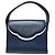 Vintage Courreges Paris Lederhandtasche Marineblau