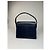 Vintage Courreges Paris Lederhandtasche Marineblau - Ansicht 2