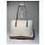 Sac à main vintage Prada en polyester / cuir blanc et marron - vue 2