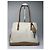 Sac à main vintage Prada en polyester / cuir blanc et marron - vue 5