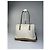 Sac à main vintage Prada en polyester / cuir blanc et marron - vue 8