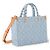 Louis Vuitton Let Go PM Borsa in denim blu - vista 2