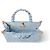 Louis Vuitton Let Go PM Borsa in denim blu - vista 3