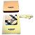 Compact leather and fabric wallet with Burberry check Black Blue Beige