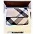 Compact leather and fabric wallet with Burberry check Black Blue Beige - view 2