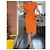 Traje de falda Thierry Mugler naranja de algodón - vista 4