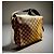 Naviglio Borsa Messenger Damier Ebene Louis Vuitton Marrone - vista 4