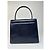 Vintage Givenchy Lederhandtasche in Marineblau - Ansicht 12