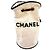 Borsa a secchiello Chanel in tela Nero Bianco